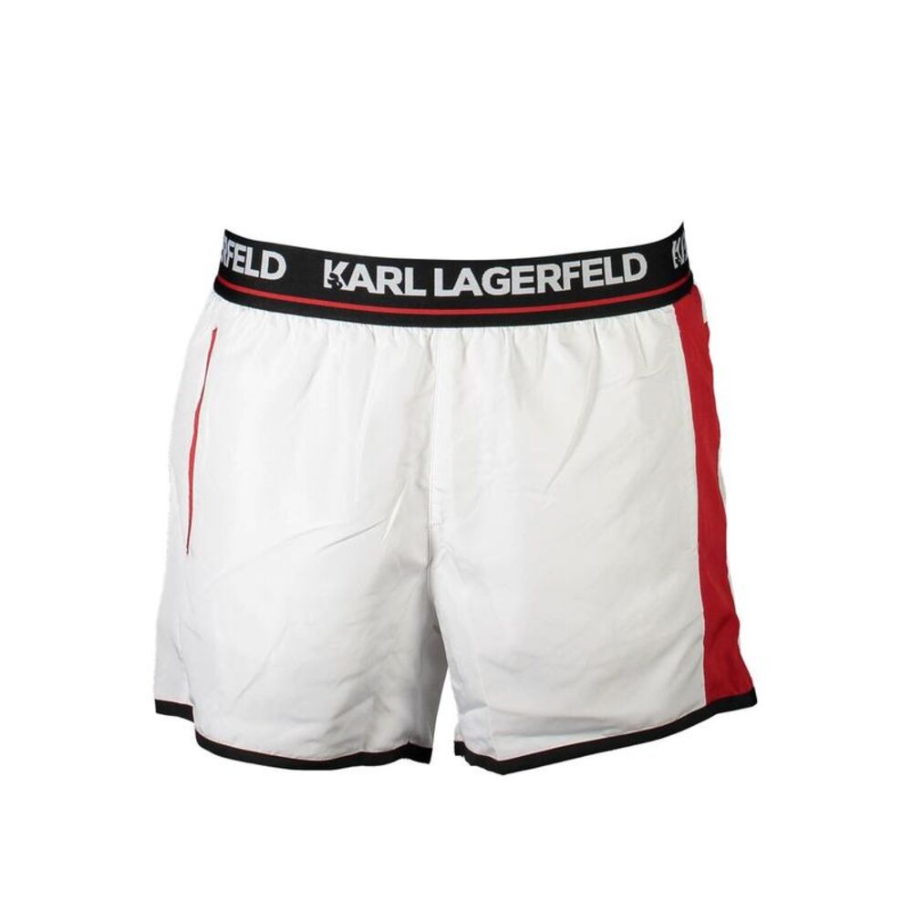 Karl Lagerfeld Bianco Poliestere Men Swim Men's Boxer